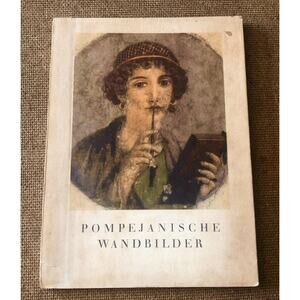 Vintage 1953 German Art History Book Pompeii Murals Paintings Der Silberne Quell